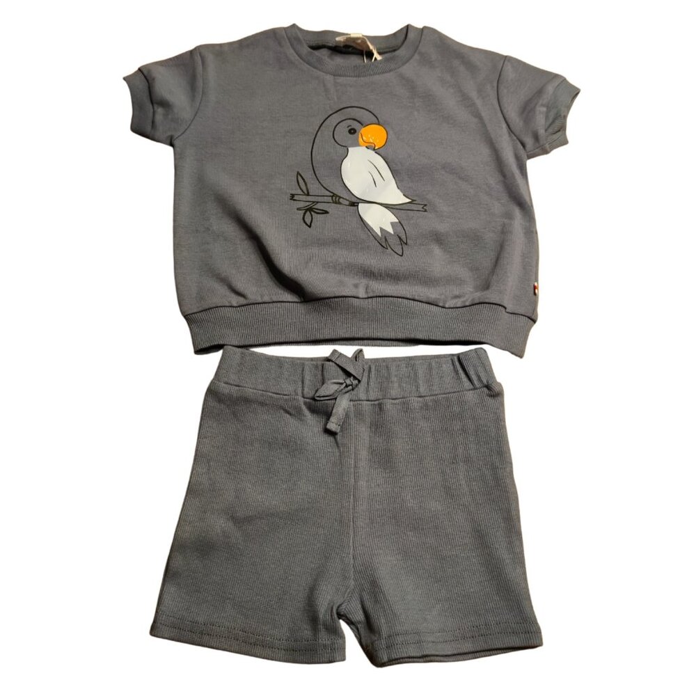 Hopscotch Boy's Bird Print 2Pc Set - Denim Size 3 SB5CP7138EB